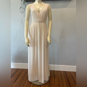 NWT elegant cream, chiffon Minuet maxi dress size S